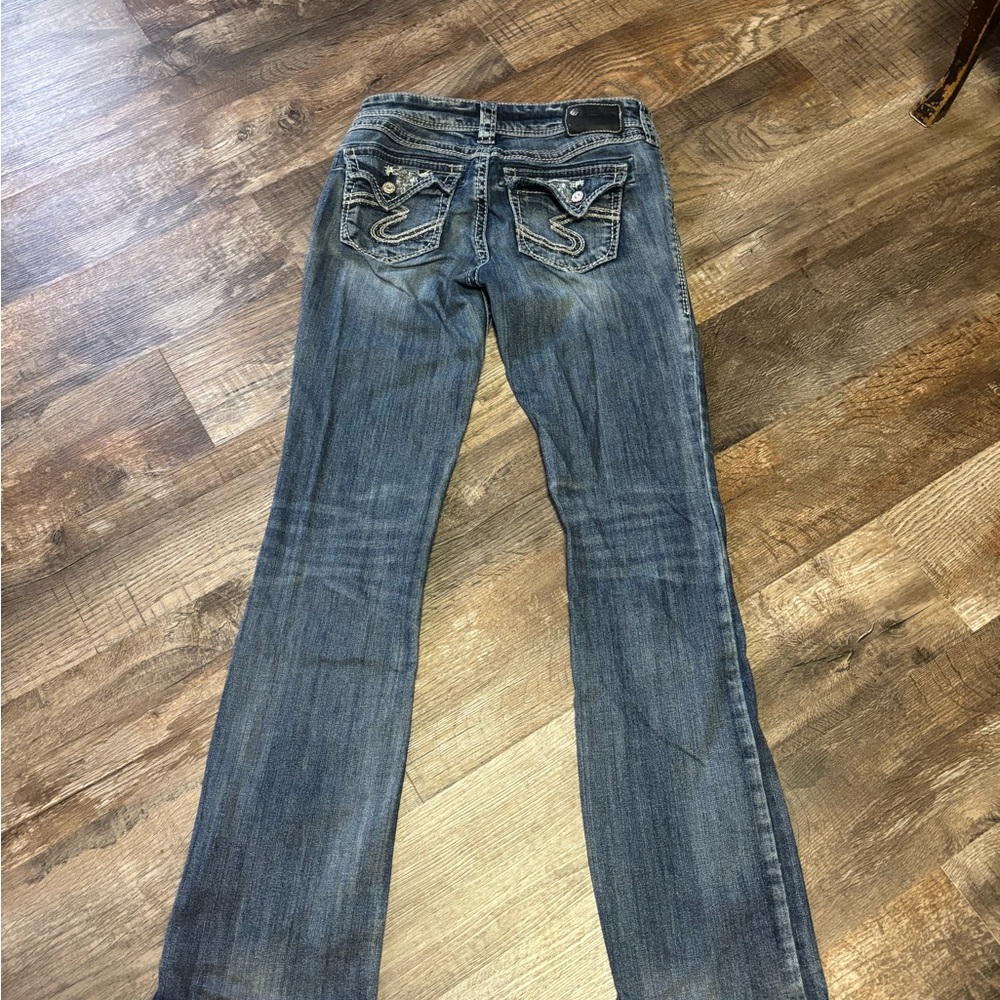 Classic Silver Suki Blue Denim Jeans Size 28 - Picture 6 of 8